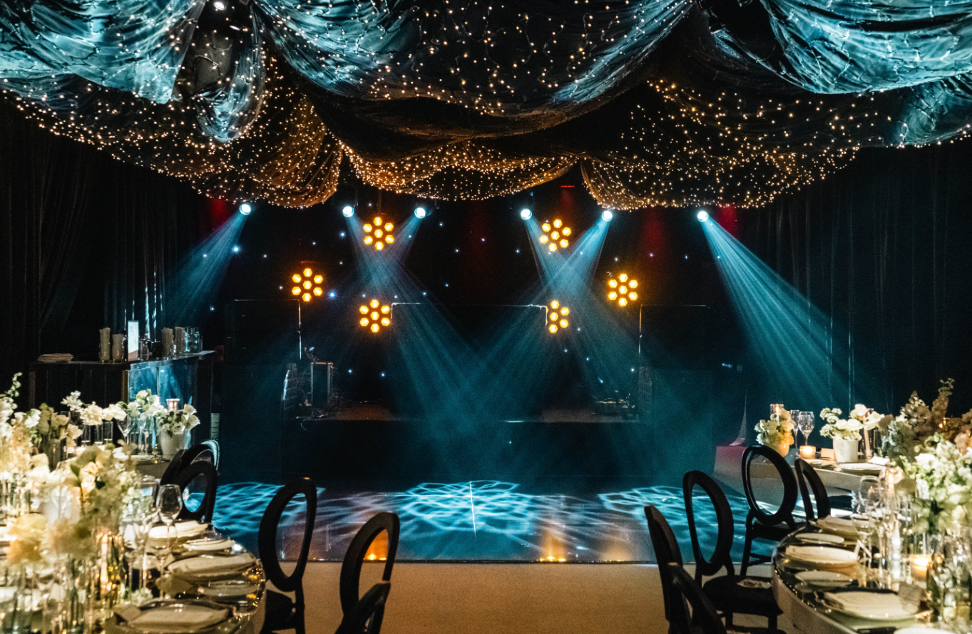 Corporate Annual Gala Stage Backdrop and Entrance Setup