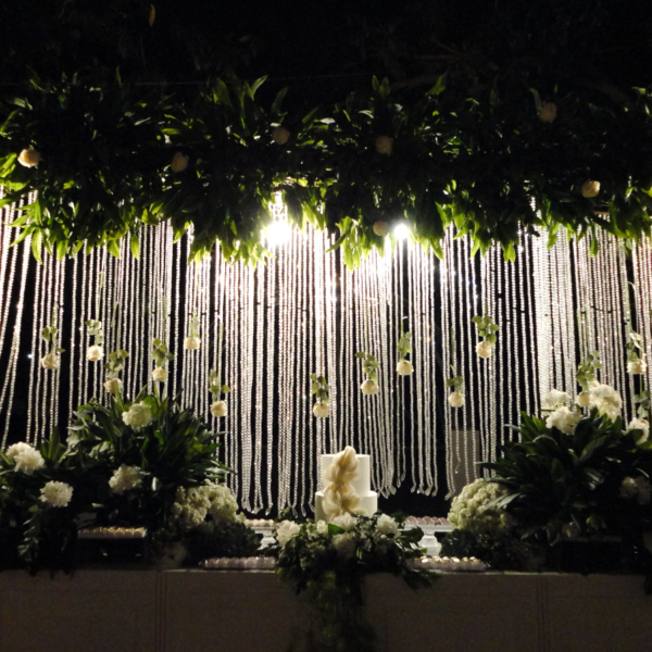 Garden Anniversary Celebration Floral and Light-String Full Package
