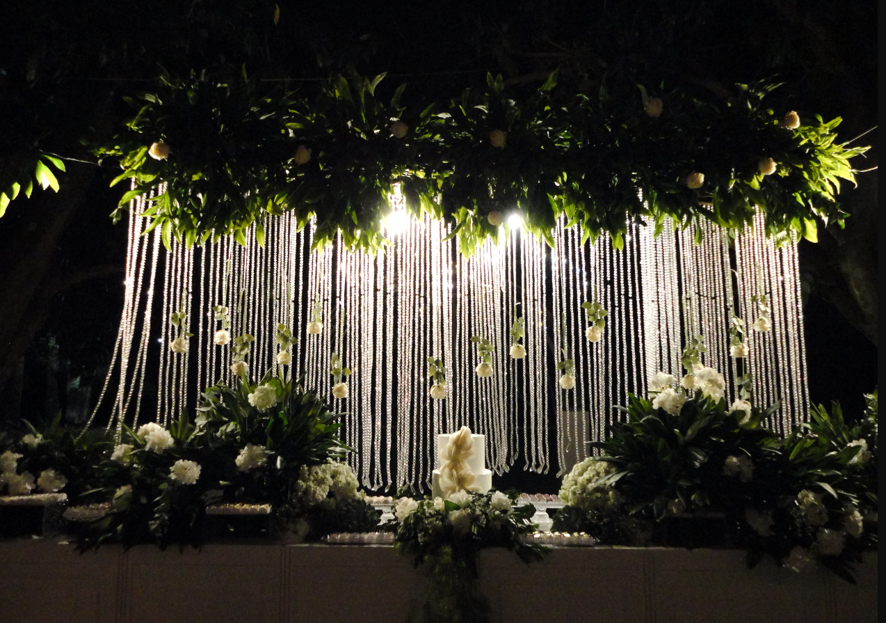 Garden Anniversary Celebration Floral and Light-String Full Package