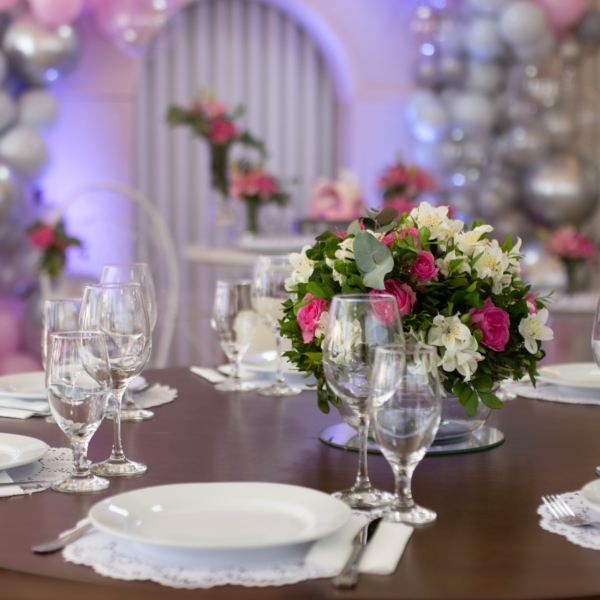 Birthday Dining Table Floral and Balloon Custom Set