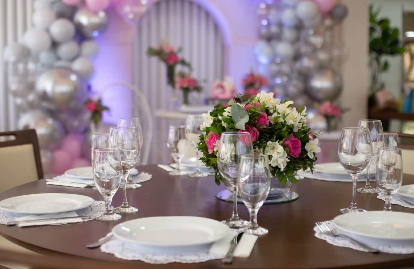 Birthday Dining Table Floral and Balloon Custom Set